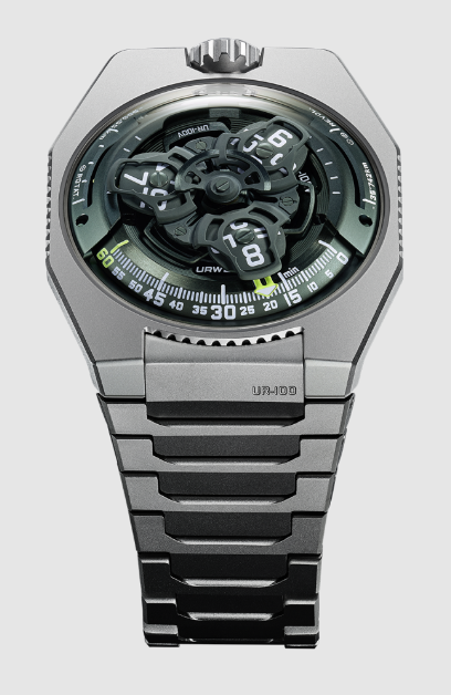 Review Urwerk UR-100V MAGIC T HUNTER GREEN Replica Watch